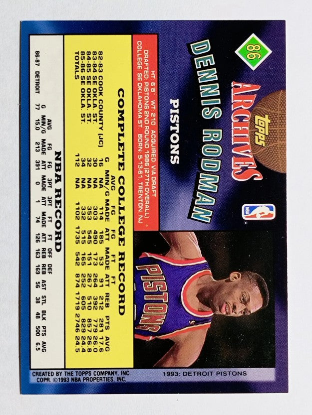 1992-93 Topps Archives #86 Dennis Rodman
