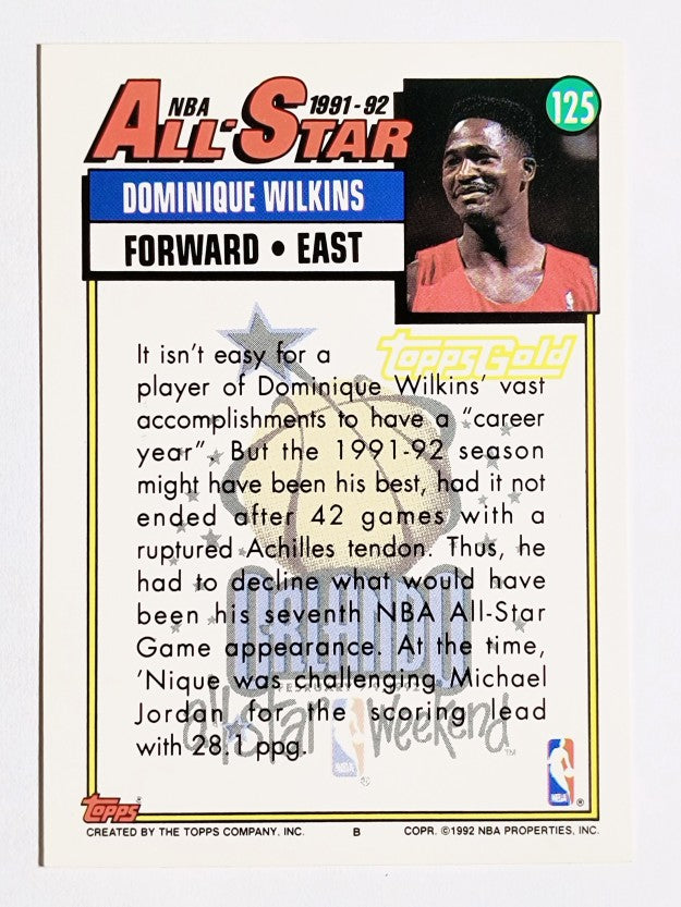 1992-93 Topps Gold #125 Dominique Wilkins AS (EXMT)