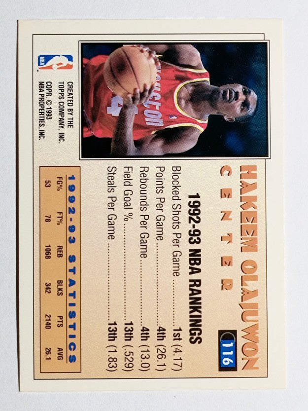 1993-94 Topps #116 Hakeem Olajuwon AS