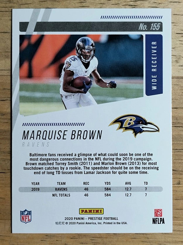2020 Prestige #155 Marquise Brown