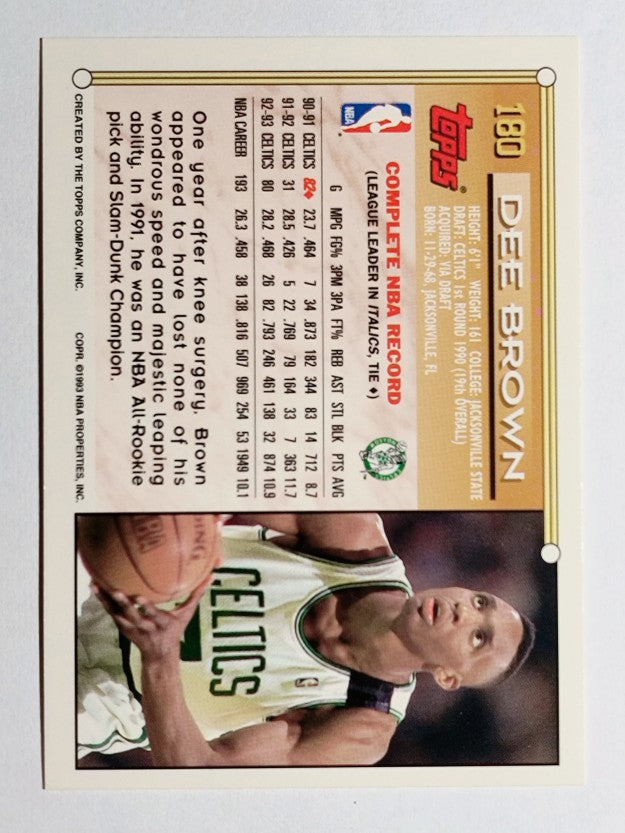 1993-94 Topps #180 Dee Brown