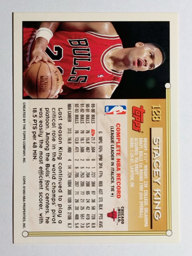 1993-94 Topps Gold #128 Stacey King