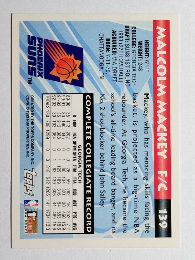 1993-94 Topps Gold #139 Malcolm Mackey