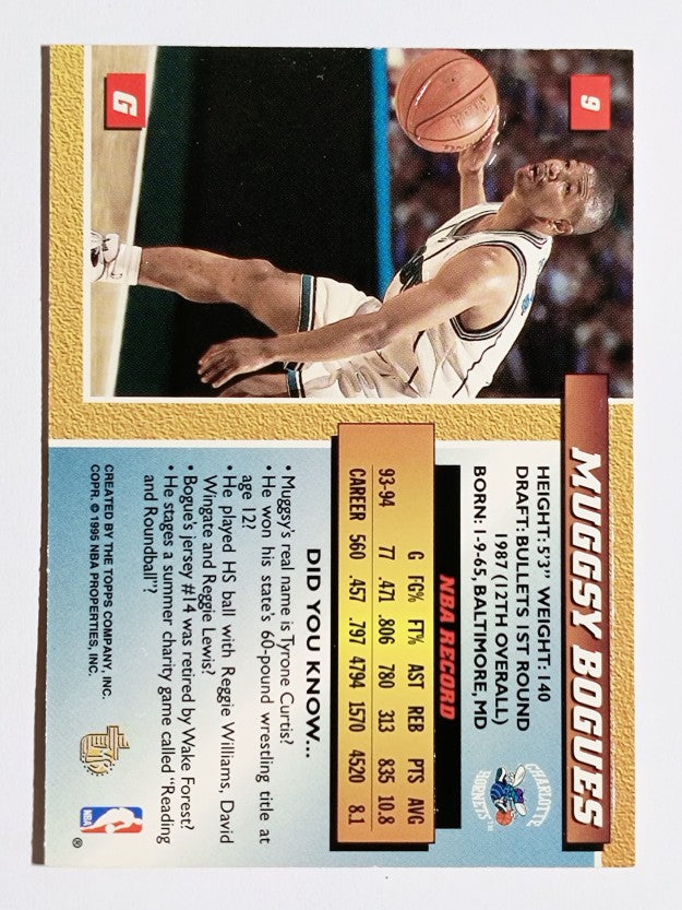 1994-95 Embossed #9 Muggsy Bogues