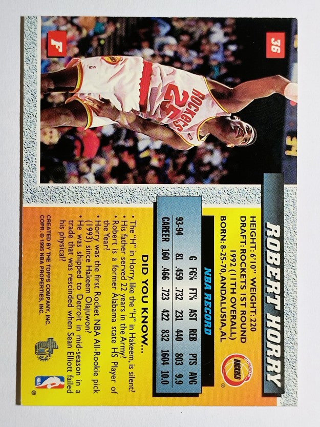 1994-95 Embossed #36 Robert Horry FOIL
