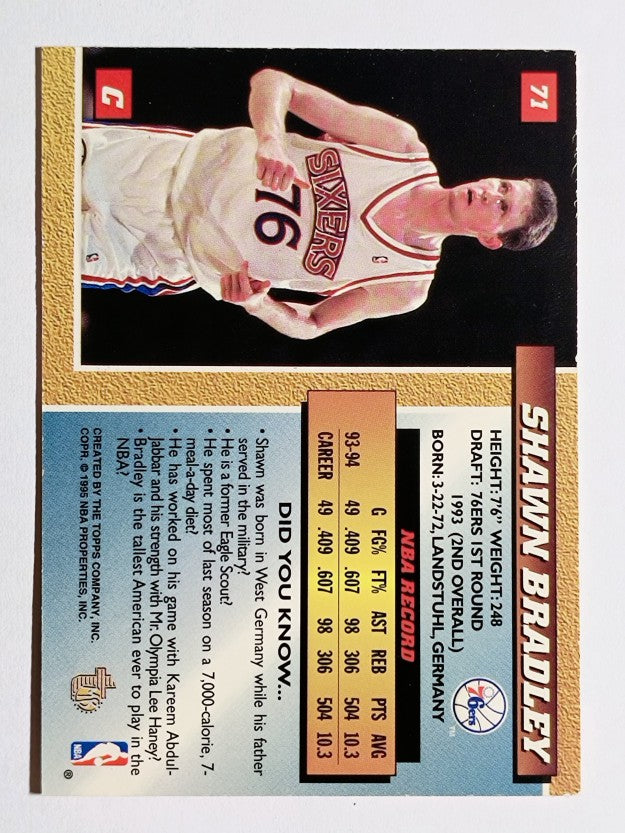 1994-95 Embossed #71 Shawn Bradley