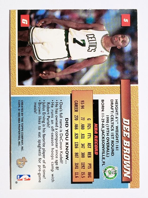 1994-95 Embossed Golden Idols #5 Dee Brown