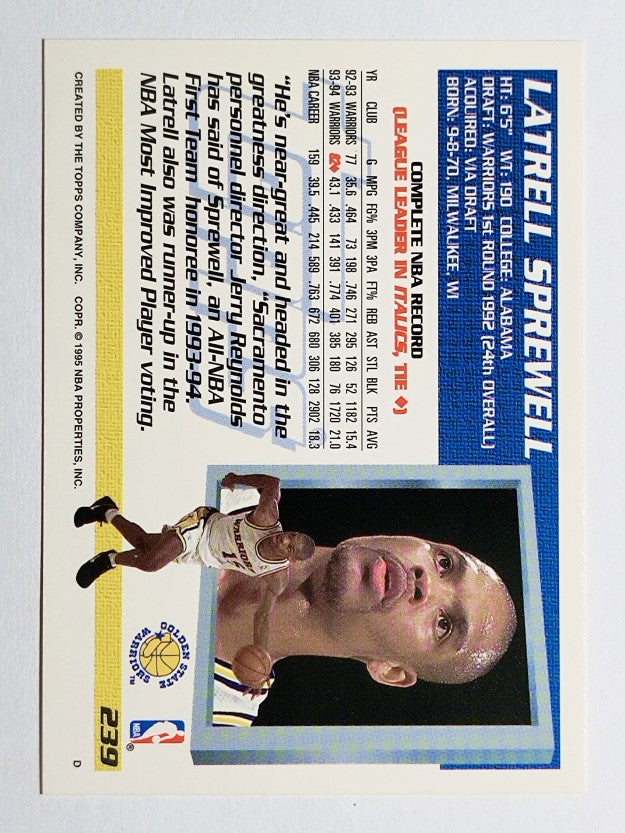 1994-95 Topps #239 Latrell Sprewell
