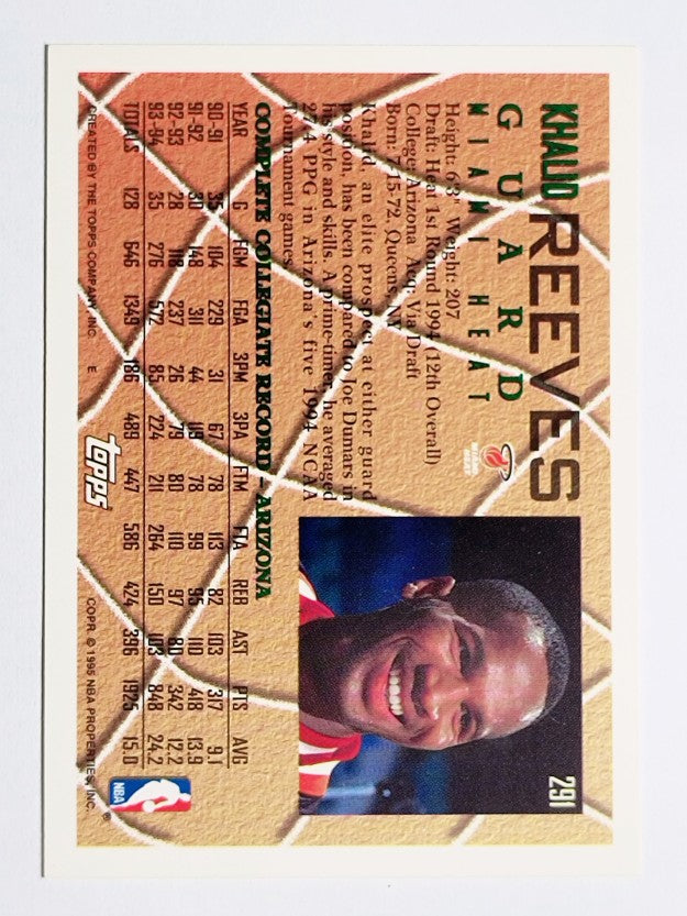 1994-95 Topps #291 Khalid Reeves RC