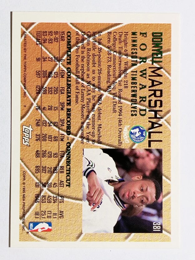 1994-95 Topps #381 Donyell Marshall RC