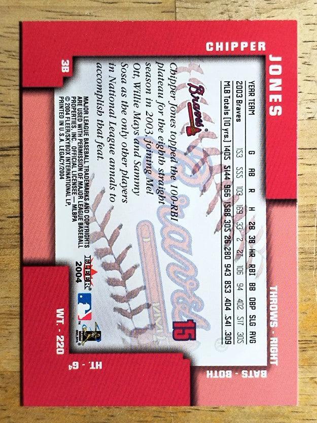 2004 Fleer Legacy #15 Chipper Jones