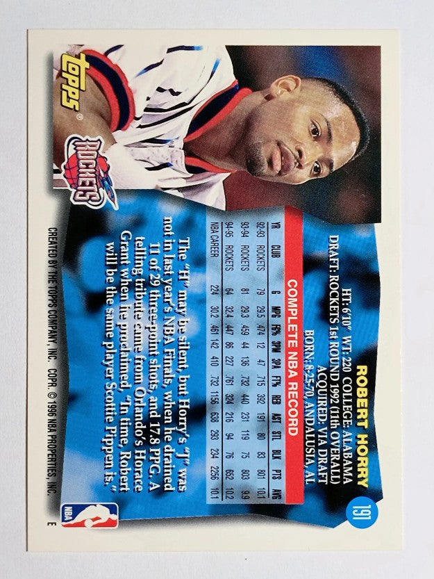 1995-96 Topps #191 Robert Horry