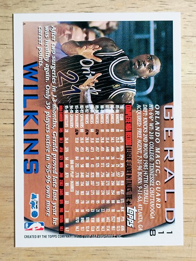 1996-97 Topps #118 Gerald Wilkins