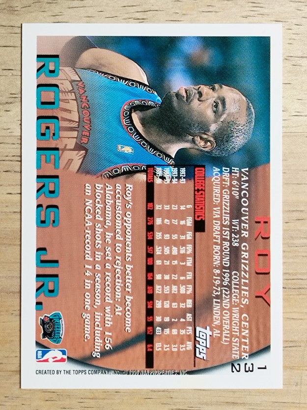 1996-97 Topps #132 Roy Rogers RC