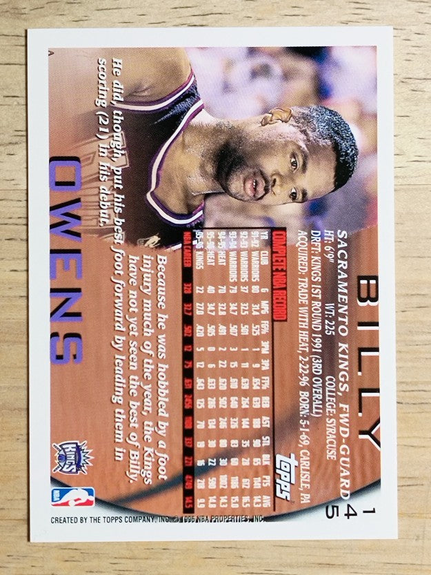 1996-97 Topps #145 Billy Owens