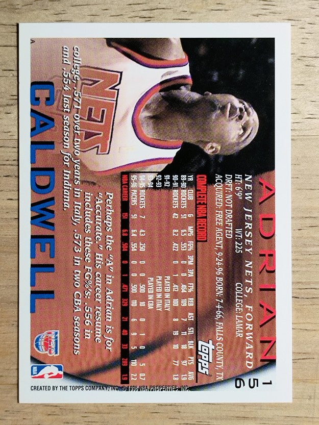1996-97 Topps #156 Adrian Caldwell