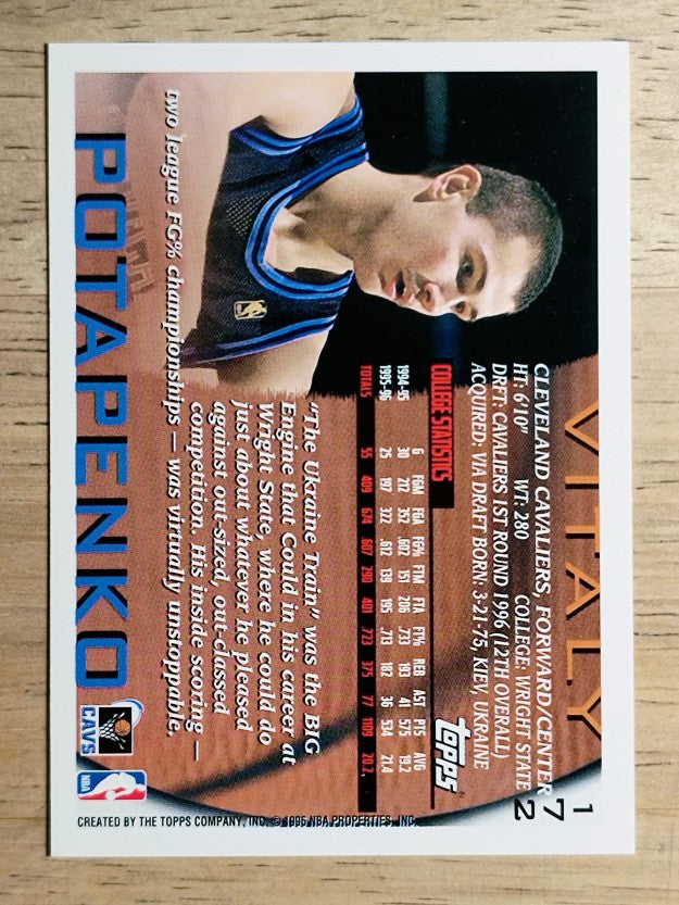 1996-97 Topps #172 Vitaly Potapenko RC