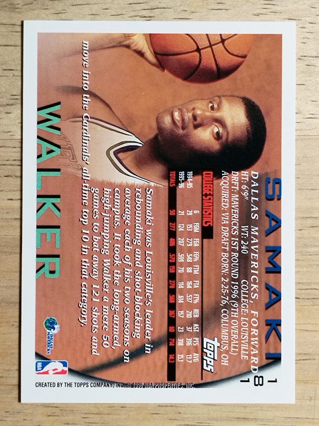 1996-97 Topps #181 Samaki Walker RC