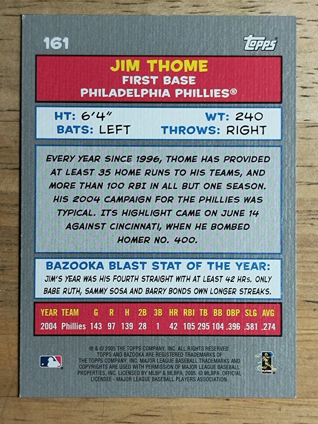2005 Bazooka Minis #161 Jim Thome