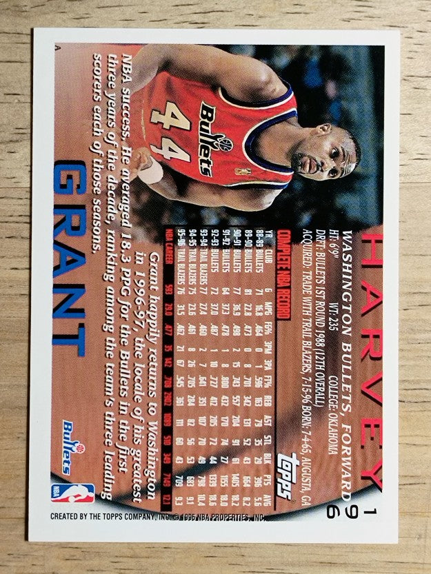 1996-97 Topps #196 Harvey Grant