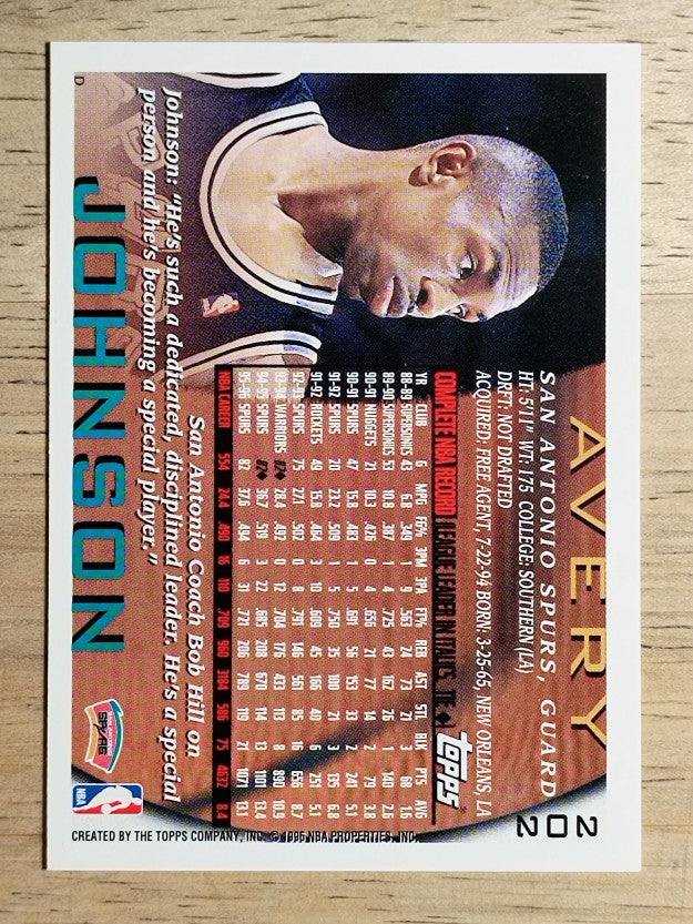 1996-97 Topps #202 Avery Johnson