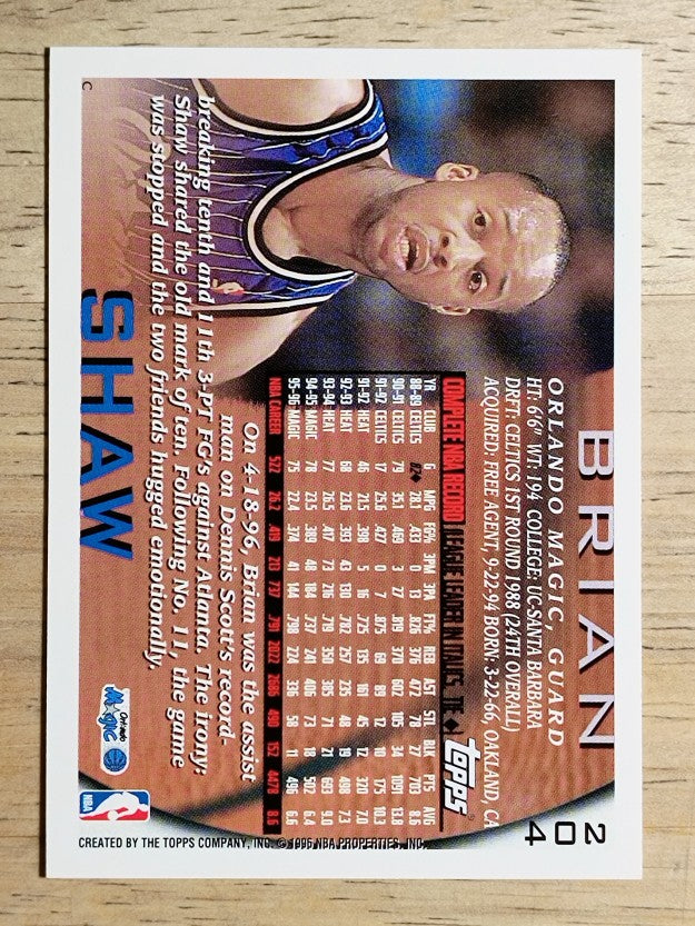 1996-97 Topps #204 Brian Shaw
