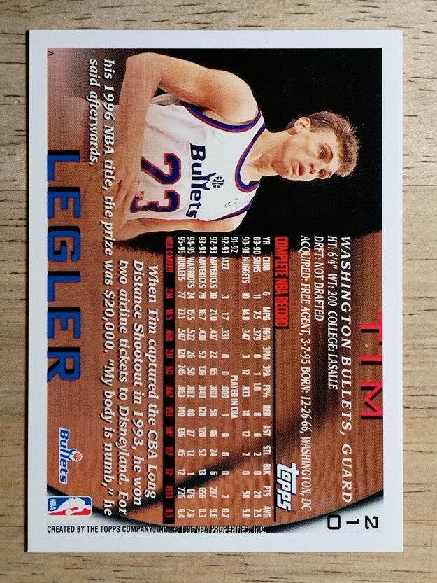 1996-97 Topps #210 Tim Legler