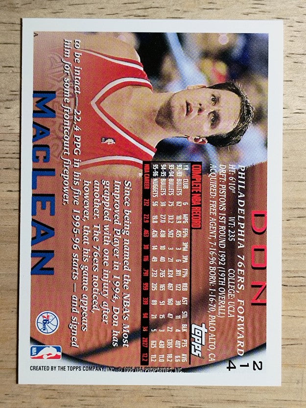 1996-97 Topps #214 Don MacLean