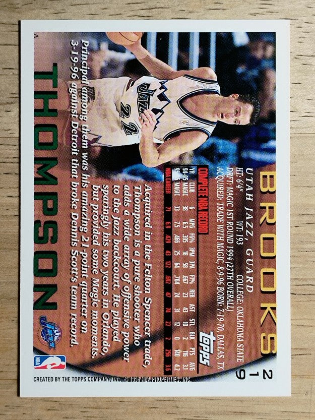 1996-97 Topps #219 Brooks Thompson