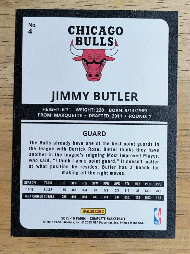 2015-16 Panini Complete #4 Jimmy Butler