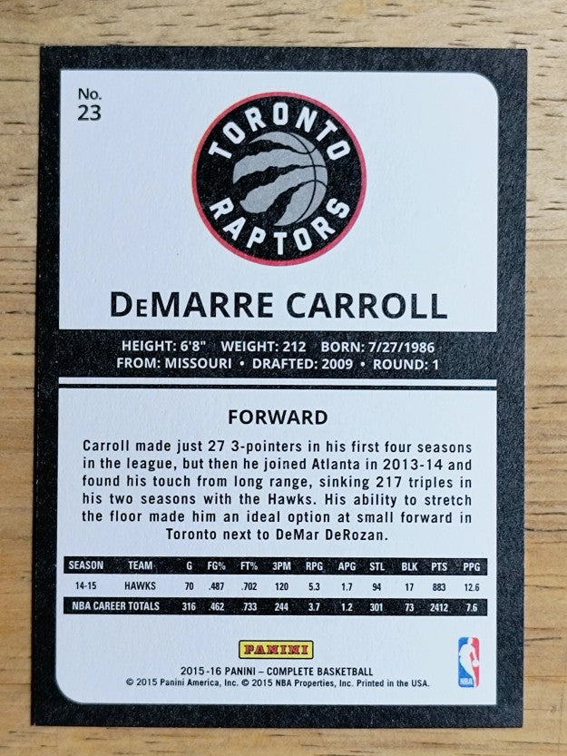 2015-16 Panini Complete #23 DeMarre Carroll