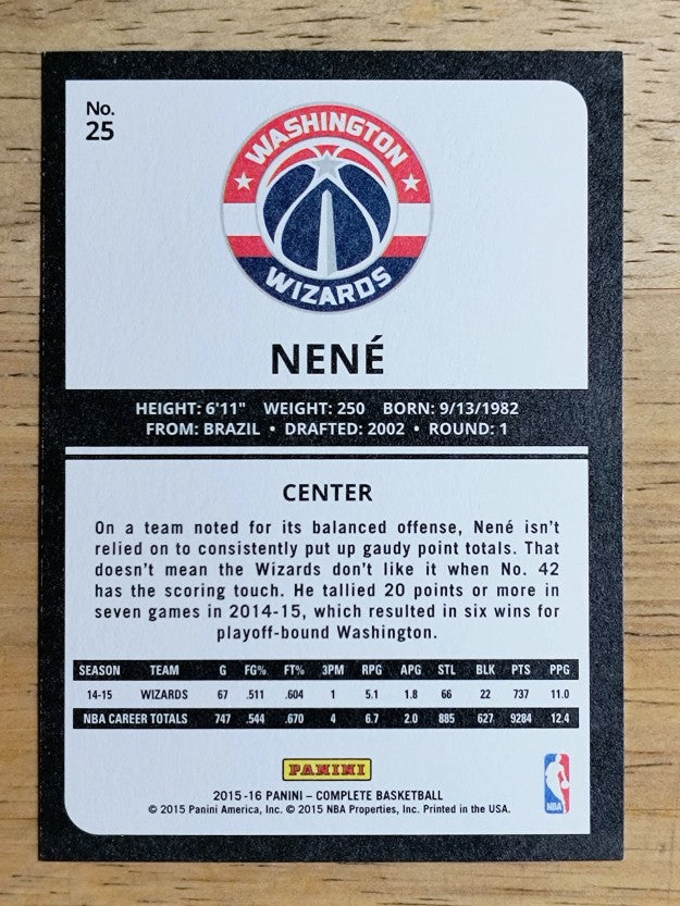 2015-16 Panini Complete #25 Nene