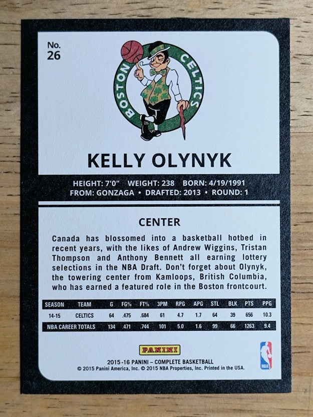 2015-16 Panini Complete #26 Kelly Olynyk