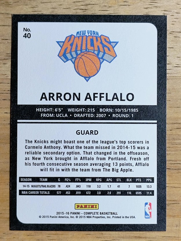 2015-16 Panini Complete #40 Arron Afflalo