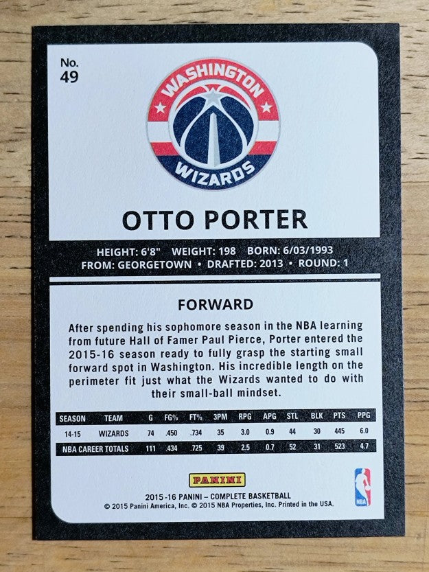 2015-16 Panini Complete #49 Otto Porter