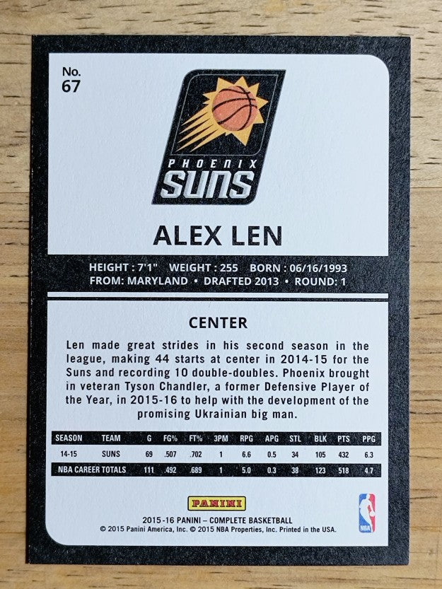2015-16 Panini Complete #67 Alex Len