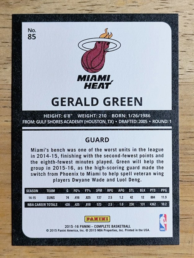 2015-16 Panini Complete #85 Gerald Green