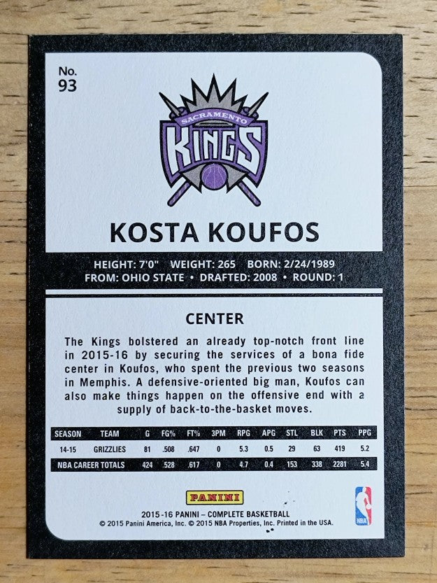 2015-16 Panini Complete #93 Kosta Koufos