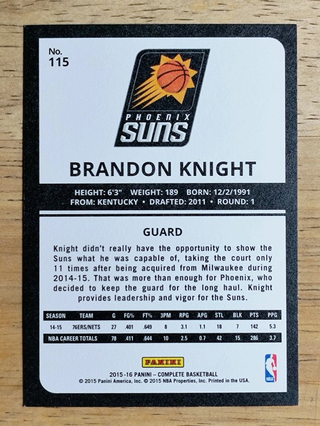 2015-16 Panini Complete #115 Brandon Knight