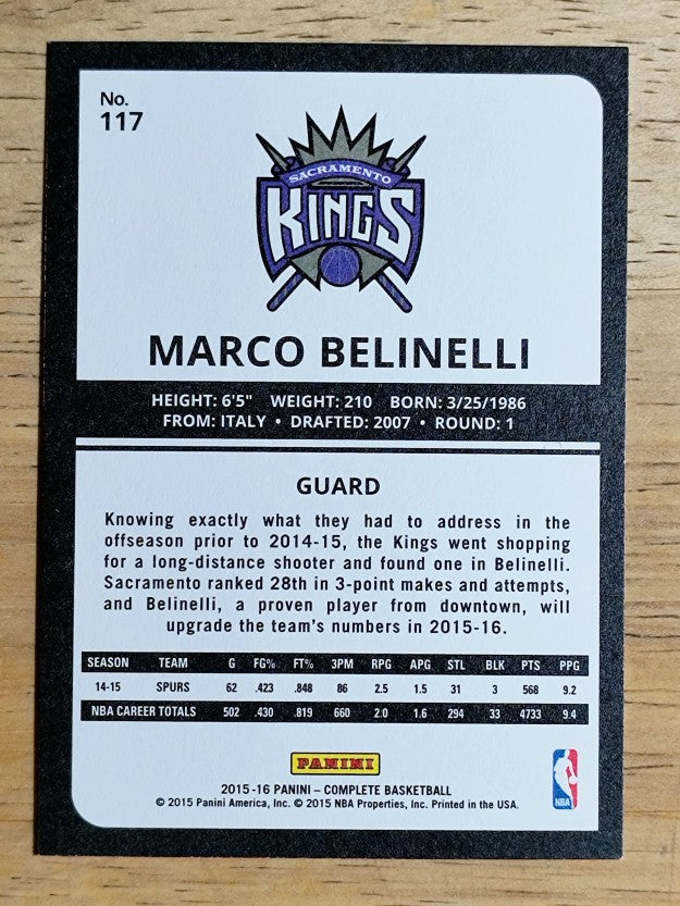 2015-16 Panini Complete #117 Marco Belinelli