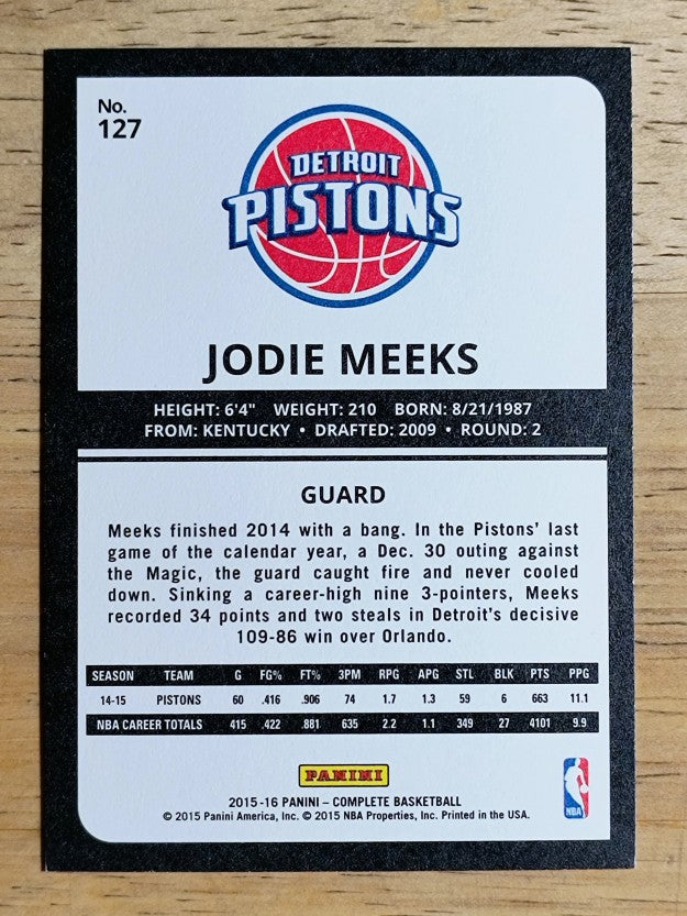 2015-16 Panini Complete #127 Jodie Meeks