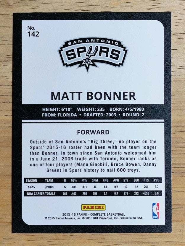 2015-16 Panini Complete #142 Matt Bonner