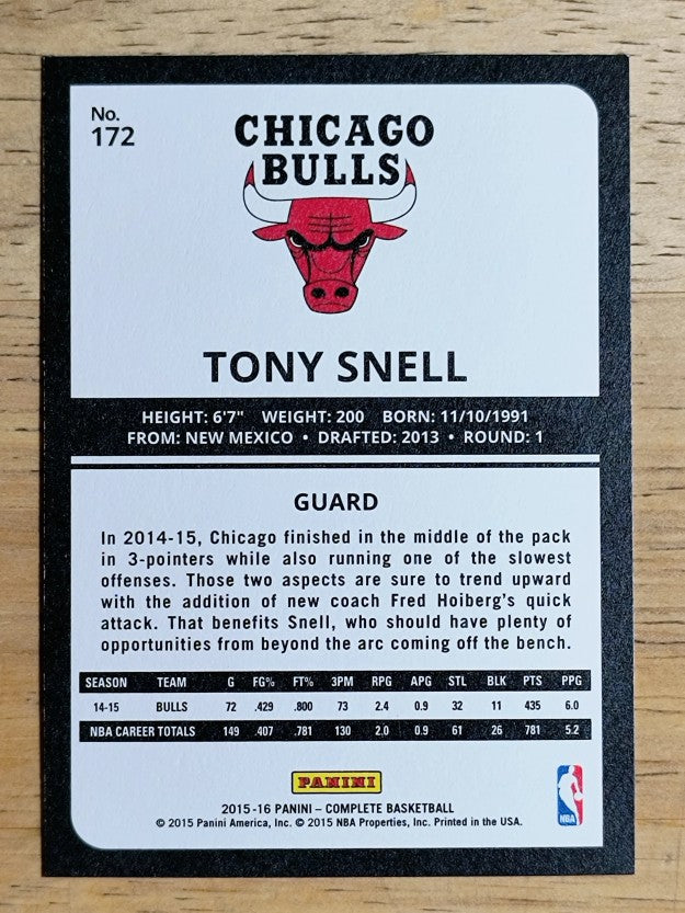 2015-16 Panini Complete #172 Tony Snell