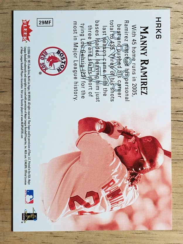 2006 Ultra Home Run Kings #HRK6 Manny Ramirez