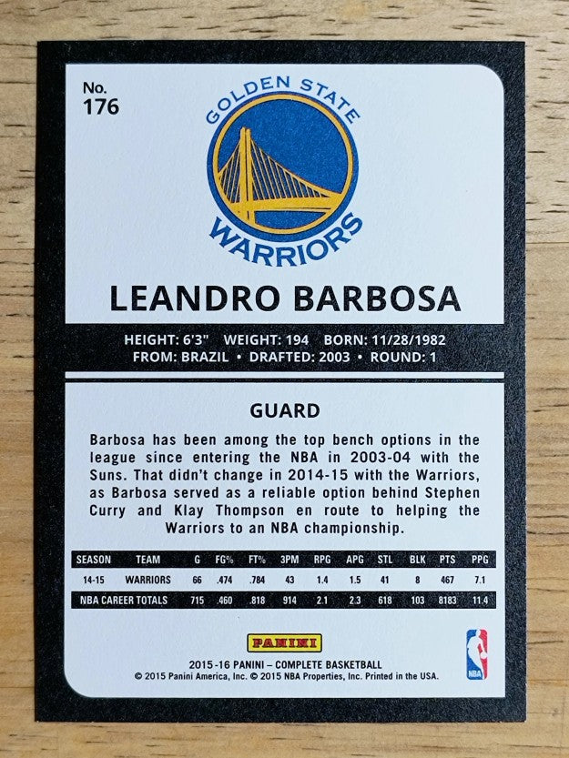 2015-16 Panini Complete #176 Leandro Barbosa