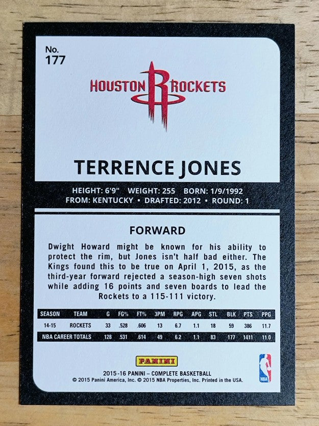 2015-16 Panini Complete #177 Terrence Jones