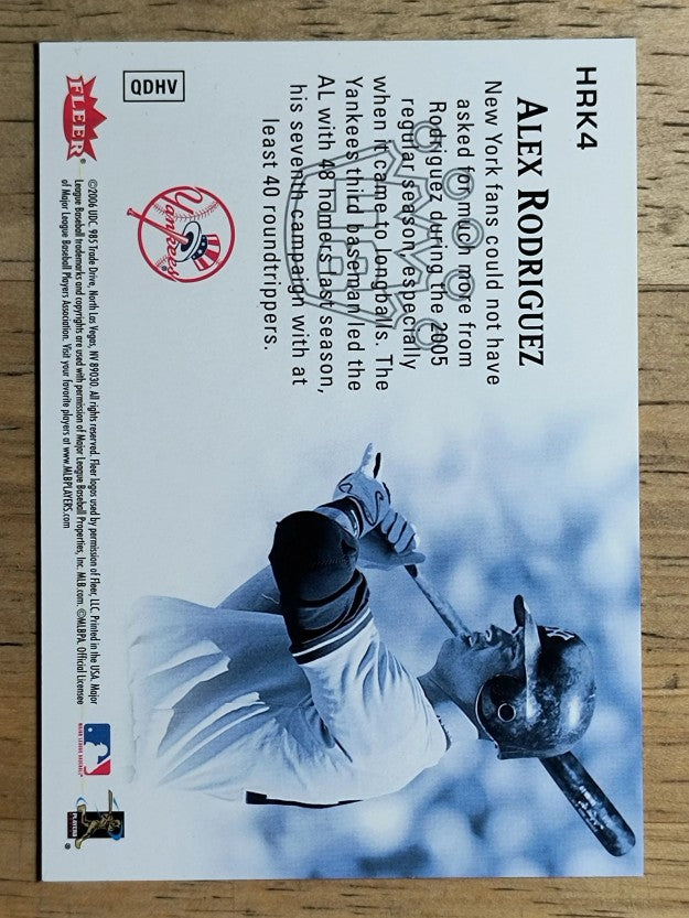 2006 Ultra Home Run Kings #HRK4 Alex Rodriguez