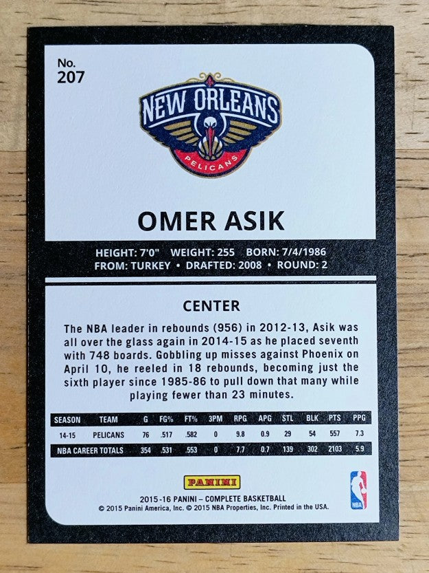 2015-16 Panini Complete #207 Omer Asik