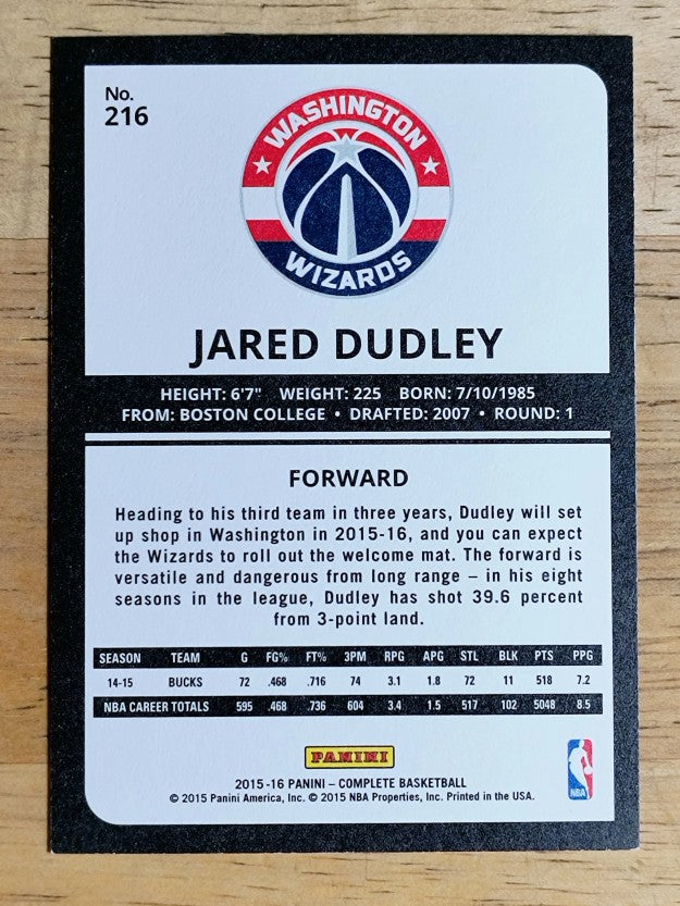 2015-16 Panini Complete #216 Jared Dudley