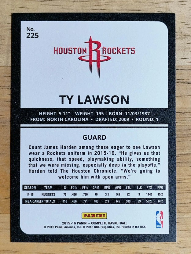 2015-16 Panini Complete #225 Ty Lawson